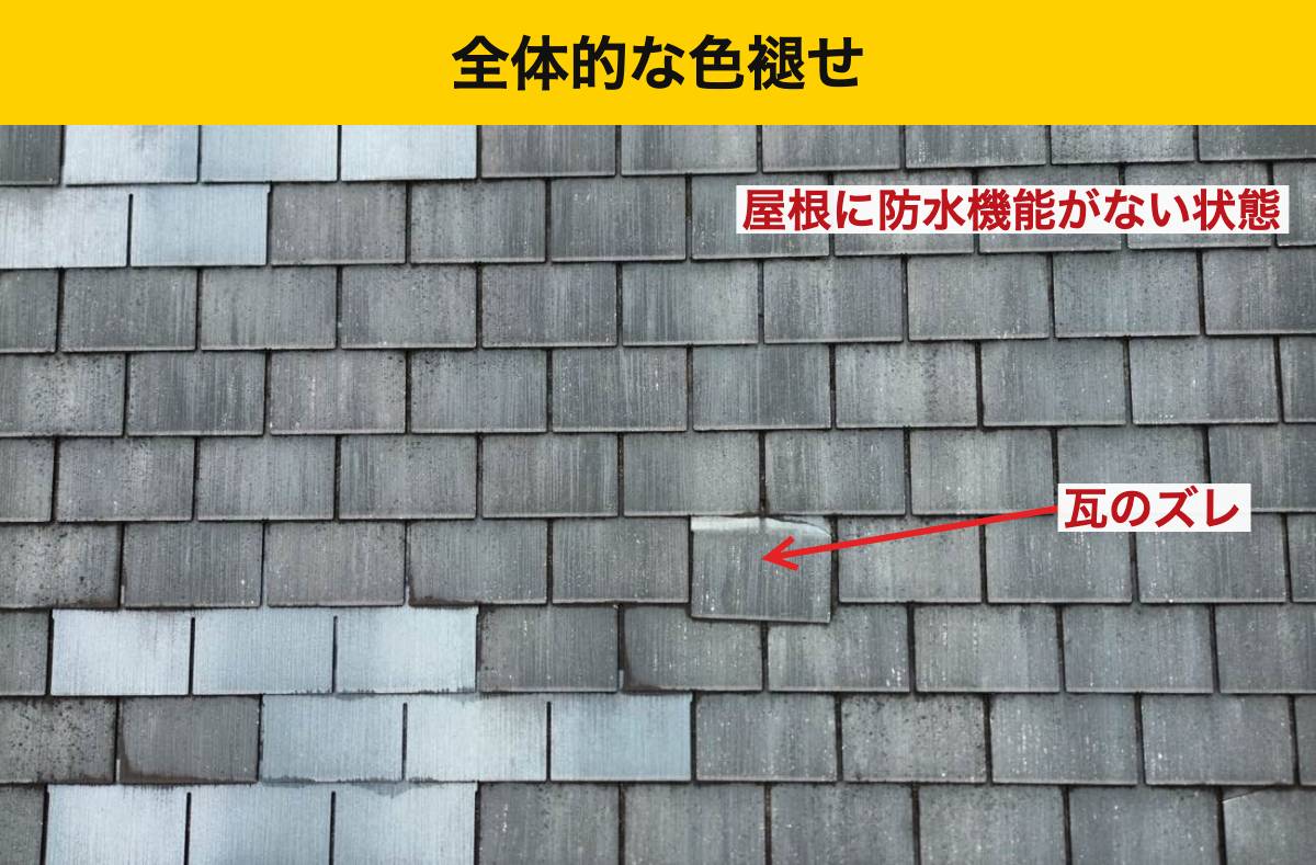 久留米市の屋根工事/カバー工法/太陽光パネルつきのリフォーム/スレート屋根のズレ