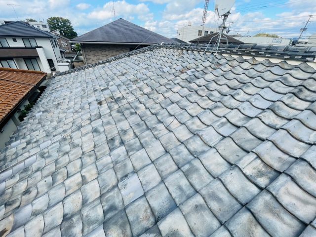 志免町の雨漏り調査をした住宅屋根
