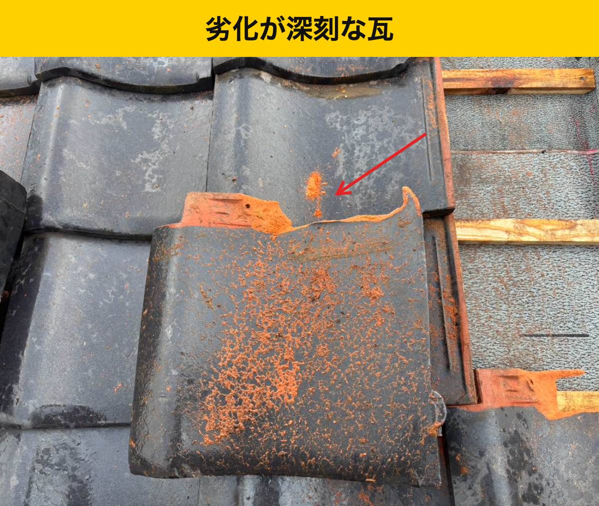 瓦屋根の雨漏り。葺き直し工事。福岡市