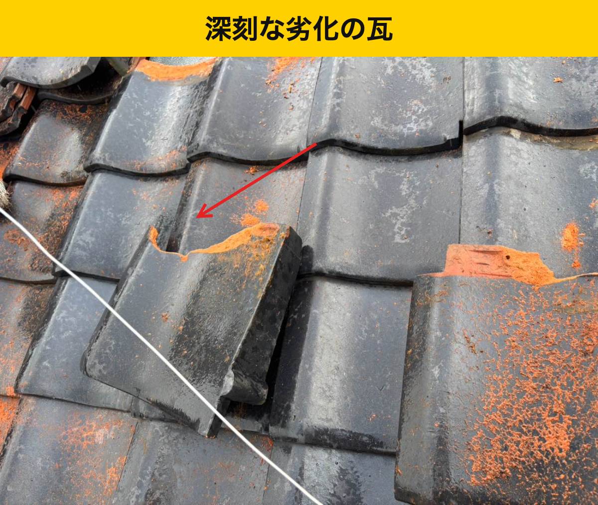 瓦屋根の雨漏り。葺き直し工事。福岡市