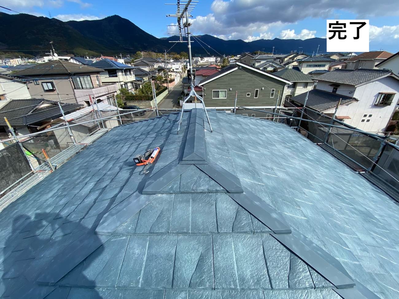 屋根カバー工法、ルーガ鉄平、糟屋郡須恵町