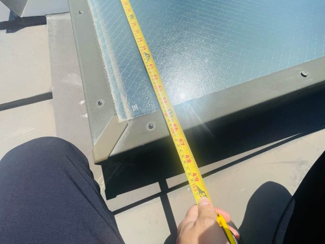 糸島市で天窓シーリング修理のための測定