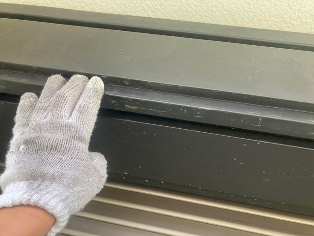 篠栗町でシャッター上部の下地確認