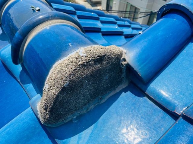 糸島市の漆喰の劣化