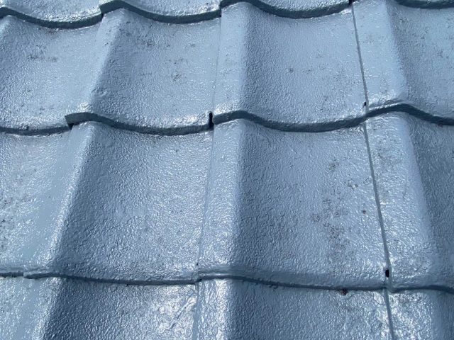 福岡市南区のすき間なく塗装された瓦