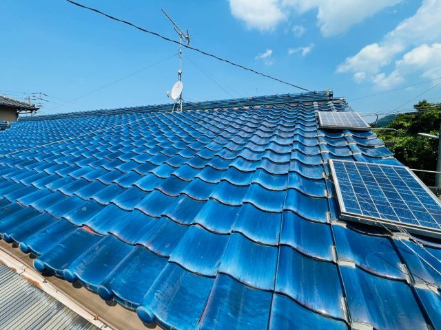 福津市で雨漏り調査をした瓦屋根