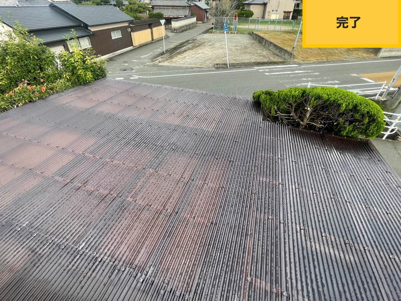 カーポート屋根工事、波板施工