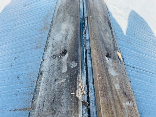 糸島市の腐食した貫板