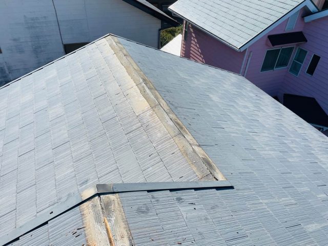 糸島市の棟板金撤去作業