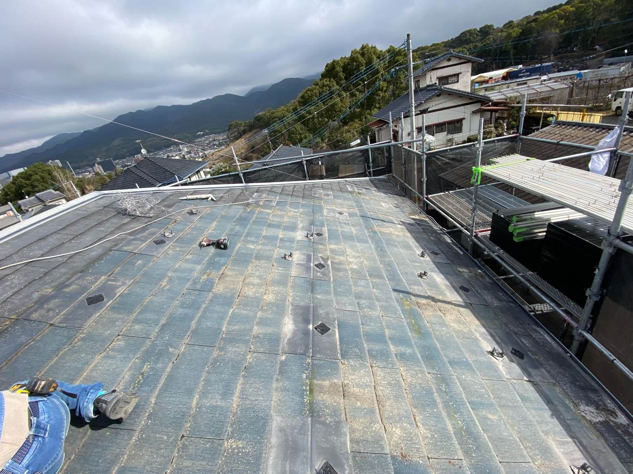 糟屋郡篠栗町物件の太陽光パネルの屋根リフォーム