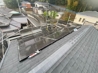 大野城市物件　屋根カバー工法　太陽光パネル設置　街の屋根やさん福岡西