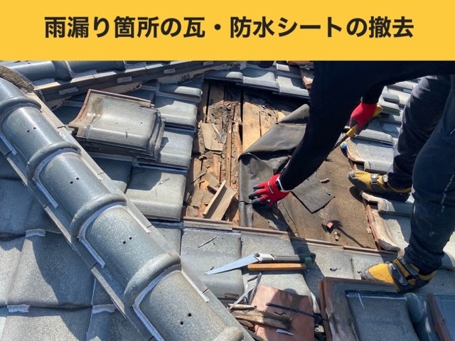 谷板金交換・防水シート施工