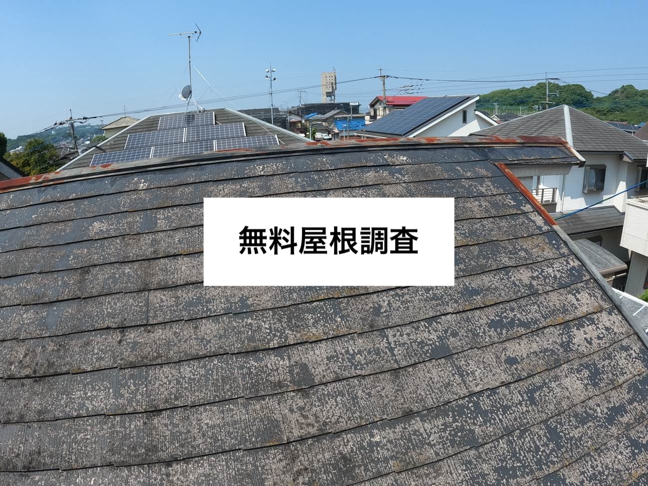 数年前、街の屋根やさんが近所で工事しているのを見て、今回屋根調査を依頼しました。