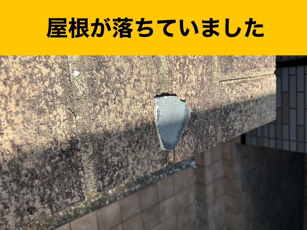 宗像市にお住まいの方にご紹介事例｜屋根が欠けて落ちている？調査からリフォーム完了まで