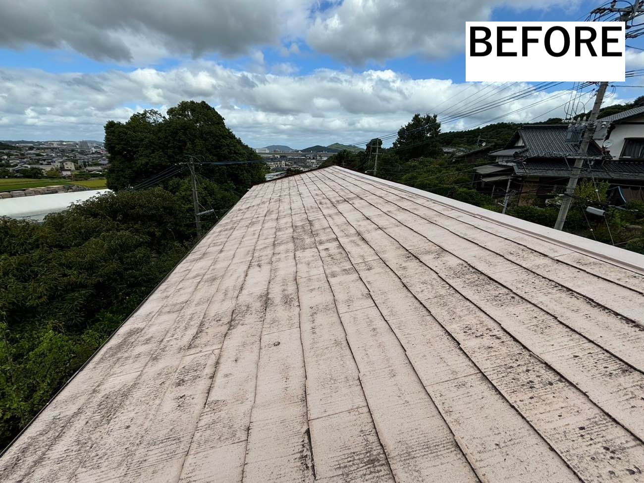 スレート屋根の劣化、苔やカビの発生