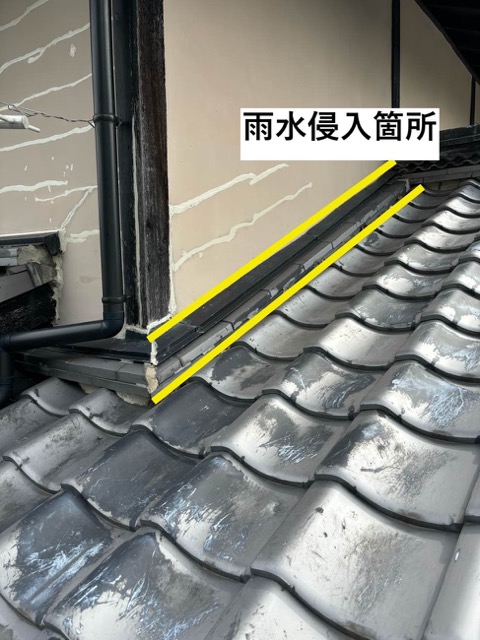 小郡市の雨漏り工事、台風被害