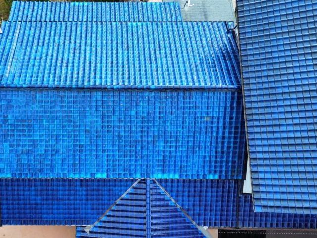 篠栗町の経年劣化した瓦屋根
