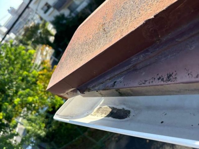 福岡市西区の雨樋と板金の劣化