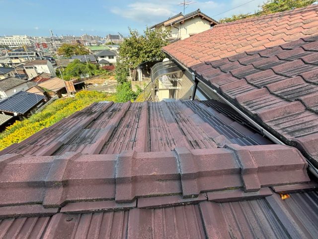 志免町で雨漏りが確認された瓦屋根