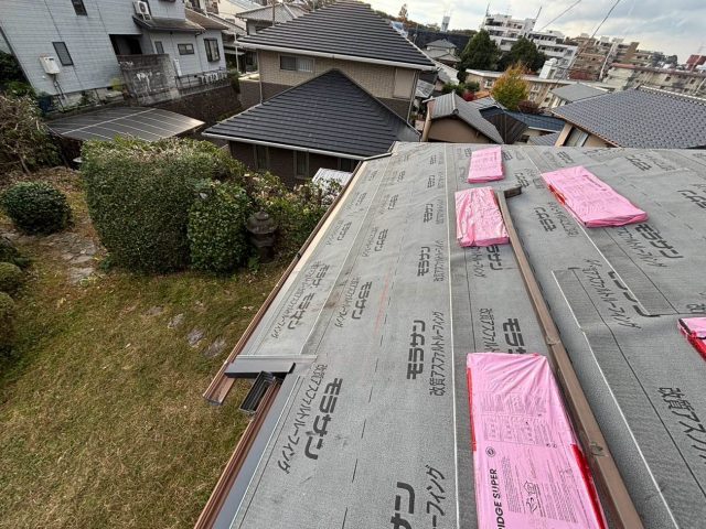 福岡市中央区で工事で新しくなったルーフィング