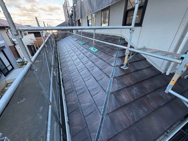 福岡市西区のルーガが設置された差し掛け屋根