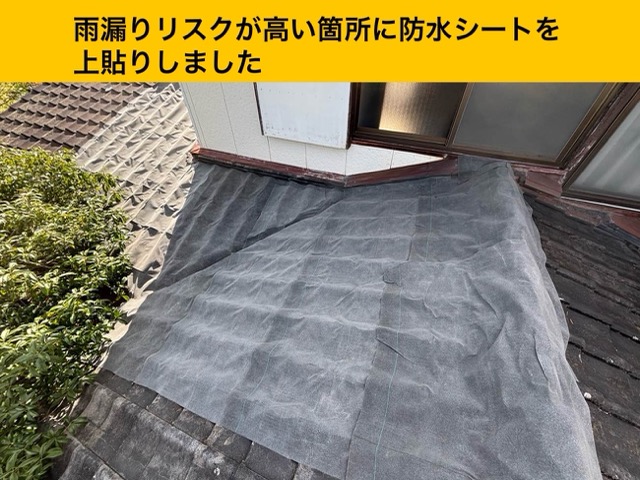 防水シート上貼り