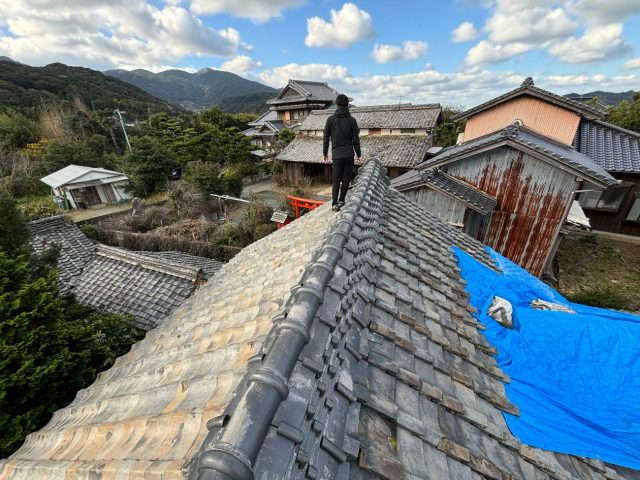 糸島市で雨漏りした瓦屋根