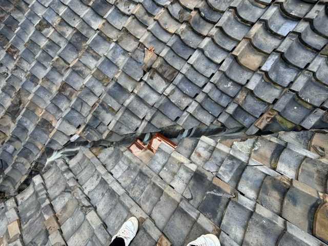 糸島市のひどく傷んでいた屋根瓦