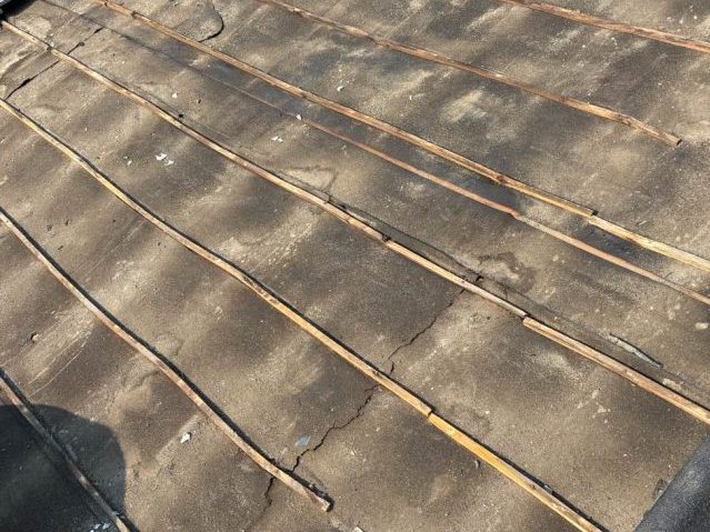 春日市の劣化していた防水シート