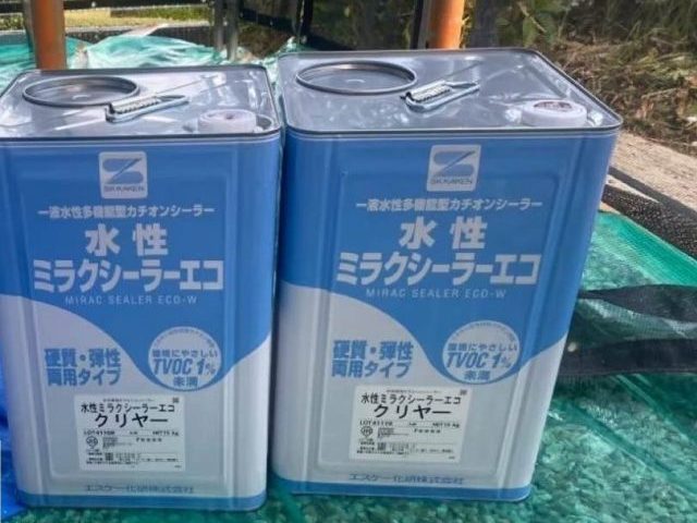 福岡市西区の塗装で使用した下塗材水性ミラクシーラーエコクリヤー