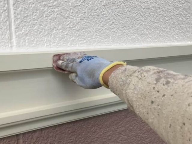 福岡市西区の帯板の下地調整
