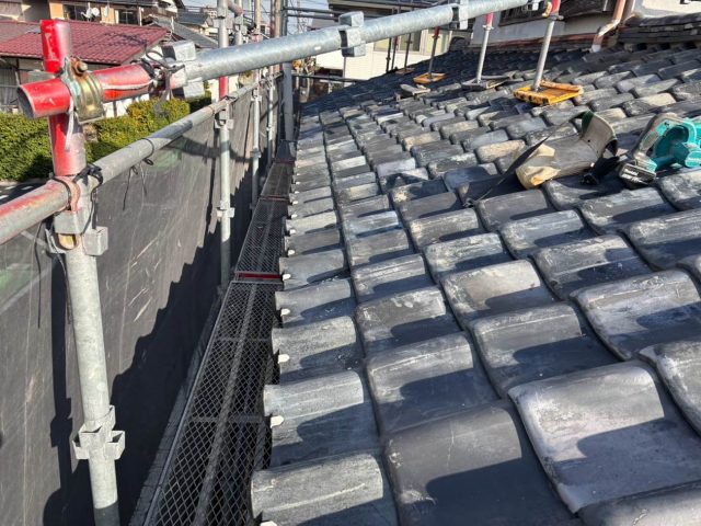 福岡市西区の葺き直し完了した屋根