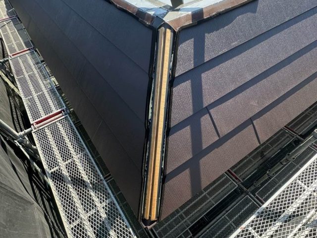 福岡市西区の棟板金の施工