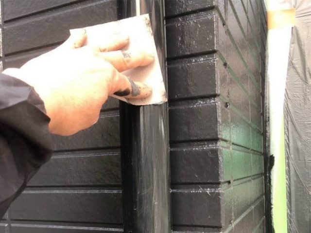 糸島市で雨樋のケレン状況