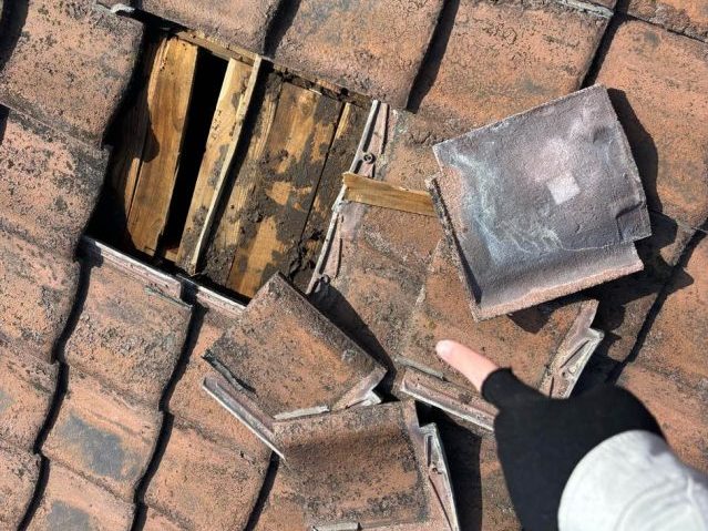 福岡市南区で傷んでいた屋根下地