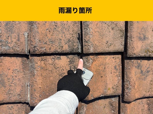 福岡市南区で発生した雨漏り