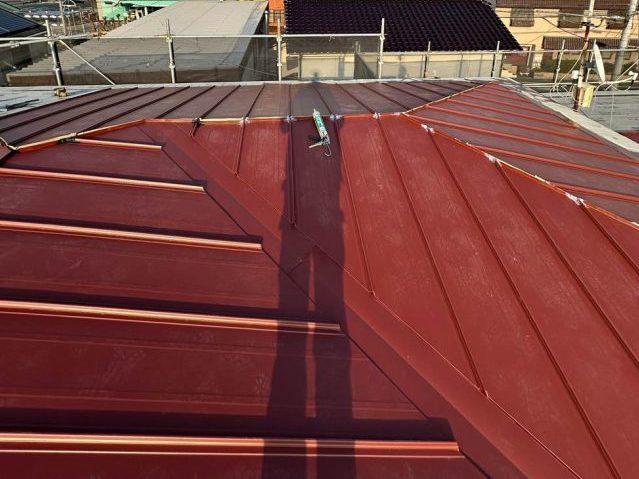 筑紫野市のパイアーチを使用した葺き替え