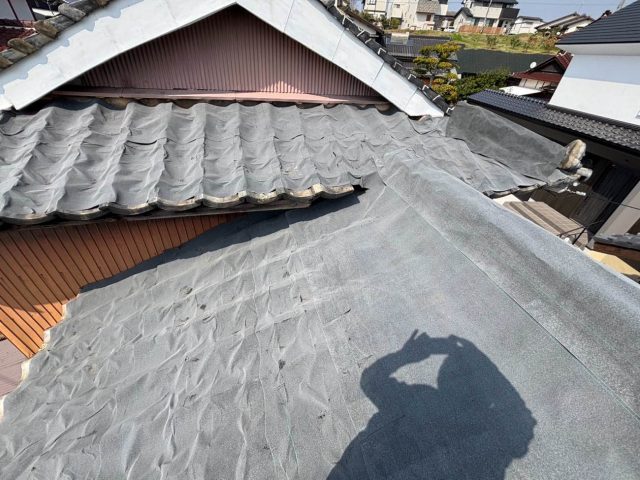 筑紫野市の瓦屋根の雨漏り修理完了