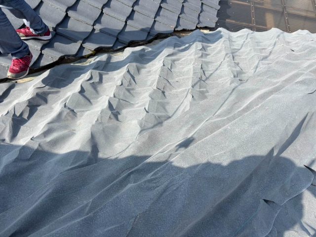 筑紫野市の防水紙の施工による雨漏り修理