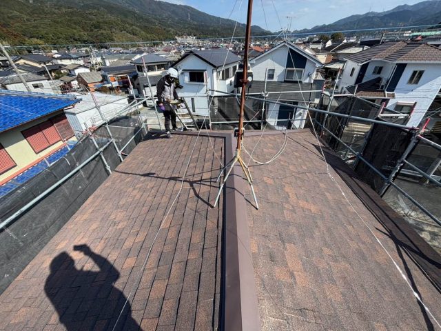福岡市早良区にて「オークリッジスーパー」を使用した葺き替え工事で雨漏りを解消