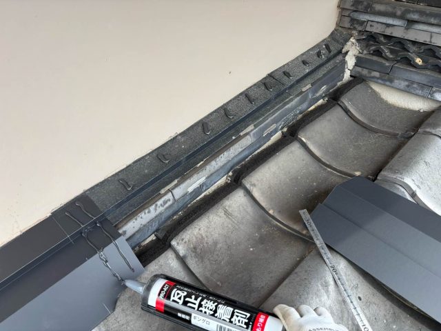 宗像市で雨押さえ板金の設置