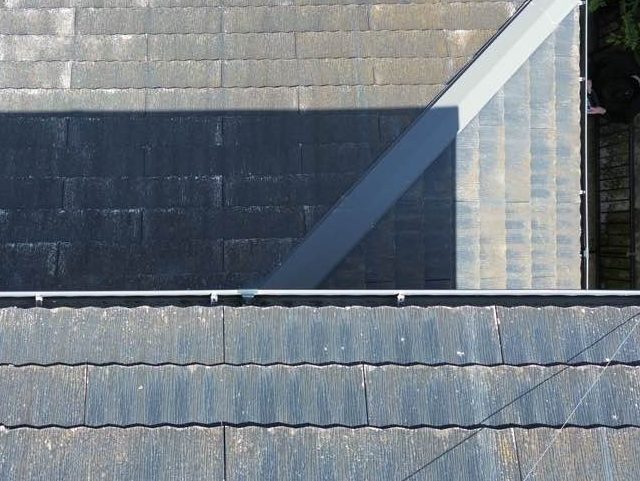 小郡市の日陰箇所の汚れ付着