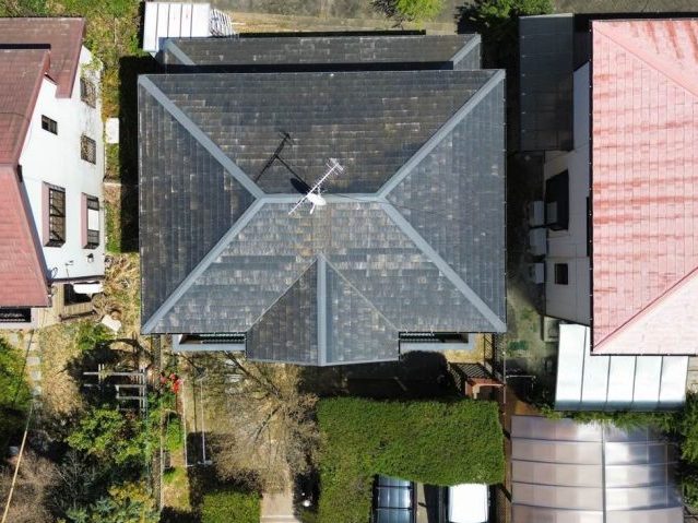 小郡市の屋根ドローン撮影