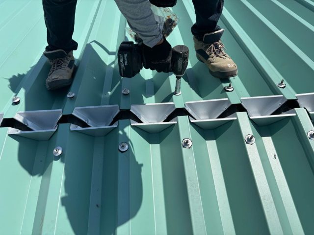 大牟田市で面戸の施工中