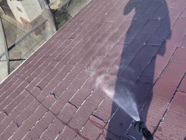 福岡市博多区のスレートの高圧洗浄