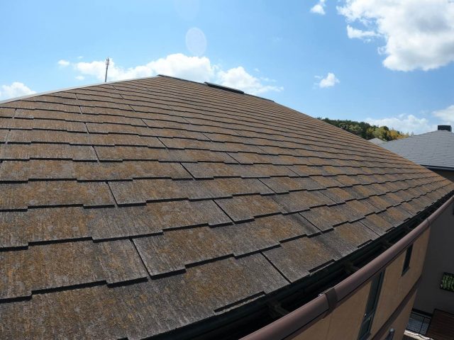 新宮町の経年劣化が進んだ化粧スレート