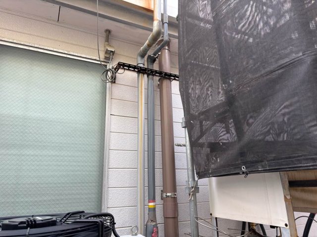 大牟田市で新設された雨樋