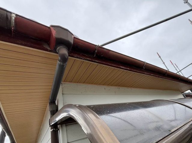 粕屋町の補修が終わった軒天