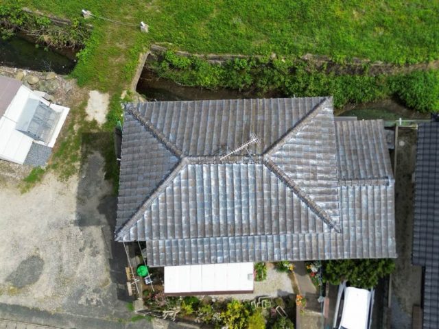 宇美町の屋根調査におけるドローン撮影