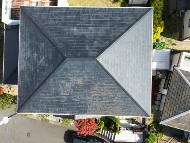 新宮町の屋根のドローン撮影